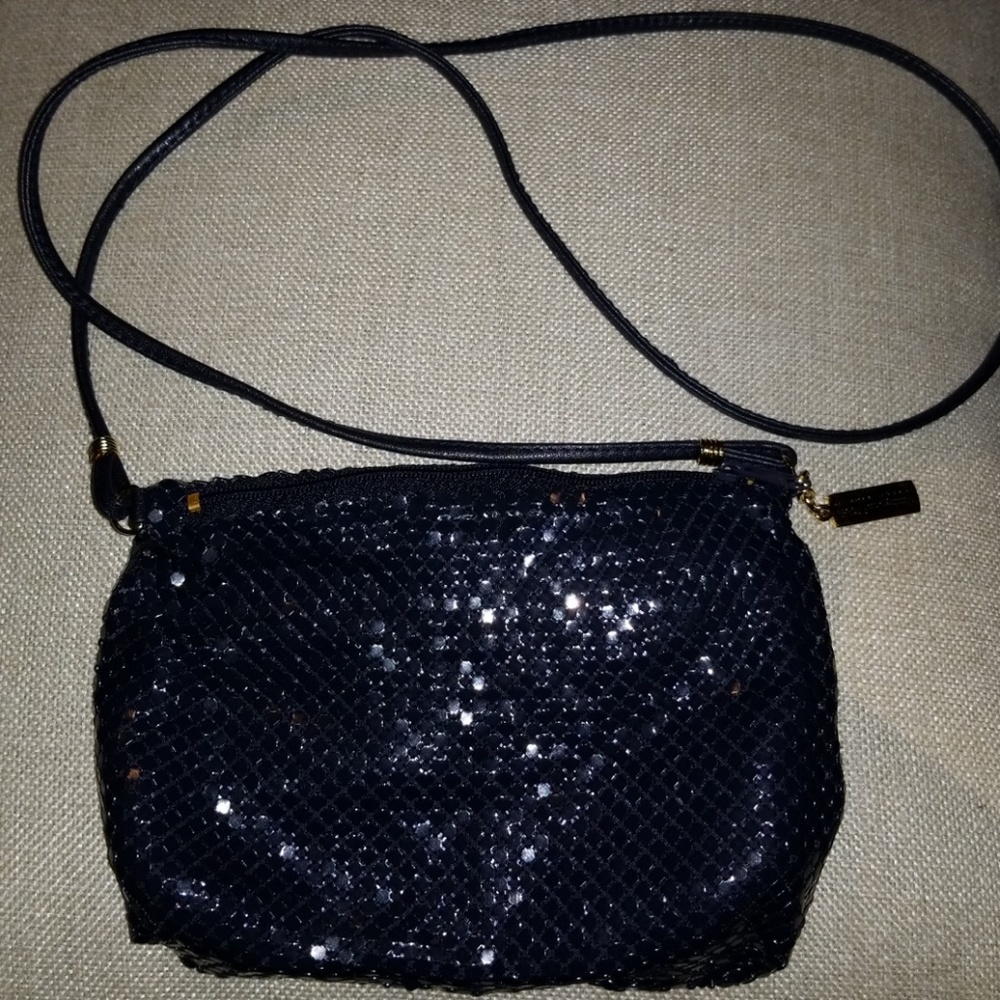 Whiting & Davis vintage navy evening bag